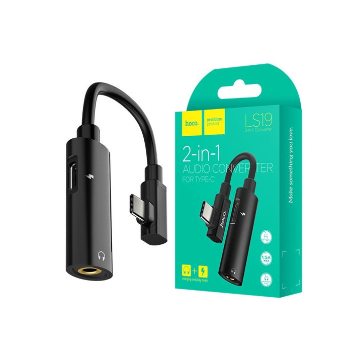 ADAPTER HOCO HF/ŁADOWANIE- TYP C 2W1 LS19