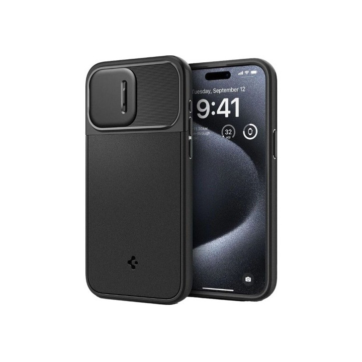 SPIGEN OPTIK ARMOR MAGSAFE IPHONE 15 PRO BLACK