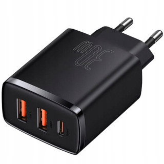 KOSTKA ŁAD SIC BASEUS 30W 2XUSB I USB-C PD BLACK