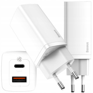 KOSTKA ŁAD SIE BASEUS 65W 2XUSB-C+USB-A WHITE