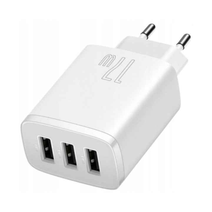 KOSTKA BASEUS 3XUSB-A 17W WHITE