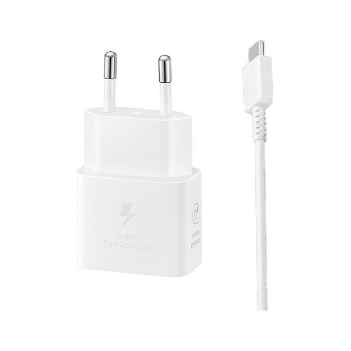 ŁAD SIEC SAMSUNG 25W GAN SUPER FAST+KABEL WHITE