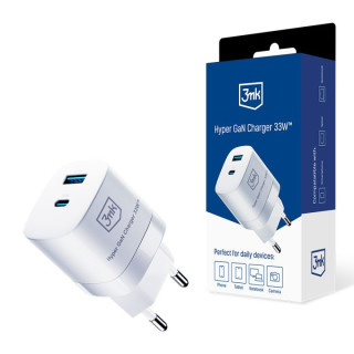 KOSTKA ŁAD SIEC 3MK 33W USB-C+USBA A PD WHITE 