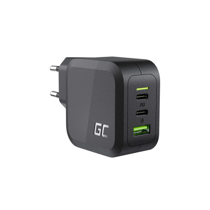 KOSTKA ŁAD SIEC GREEN CELL 2XUSB-C+USB-A 65W BLACK
