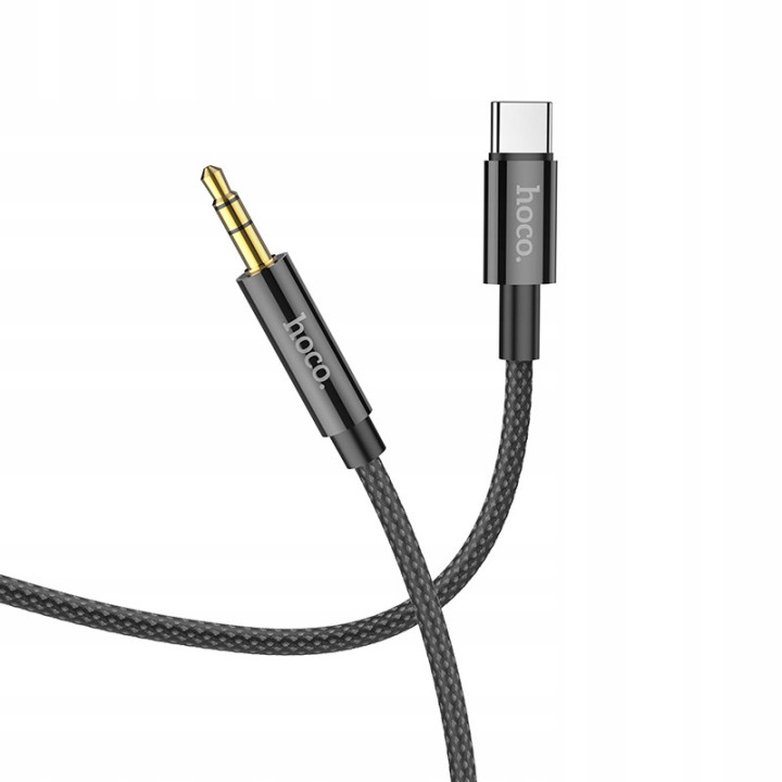KABEL HOCO AUX AUDIO JACK 3,5 DO TYP-C BLACK