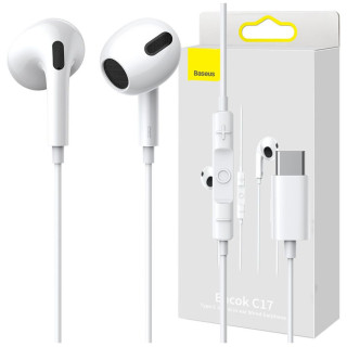 SŁUCHAWKI BASEUS TYP-C ENCOK C17 WHITE