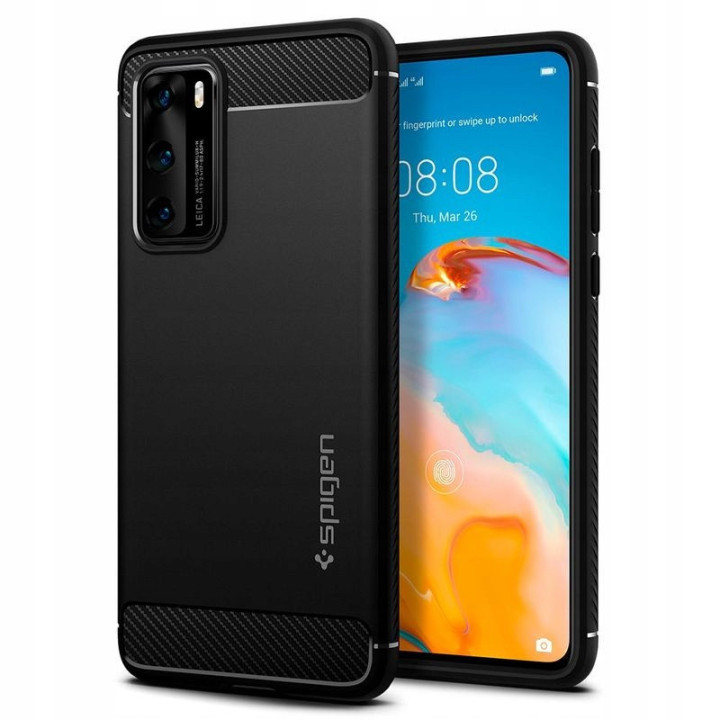 ETUI SPIGEN RUGGED ARMOR HUAWEI P40 BLACK