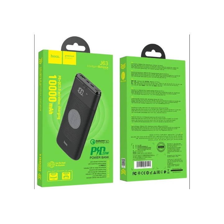 POWER BANK HOCO J63 10 000MAH PD ŁAD INDUKCYJNE