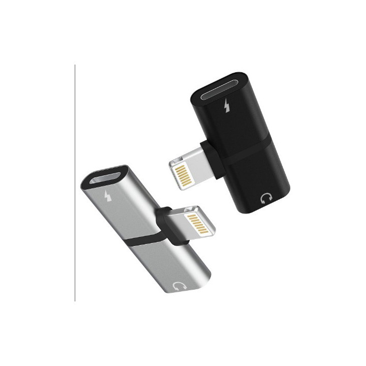 ADAPTER HOCO 2W1 LIGHTNING+ HF/AUDIO JACK BOX