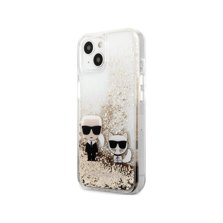 ETUI KARL LIQUID GLITTER CAT IPHONE 13 PRO GOLD
