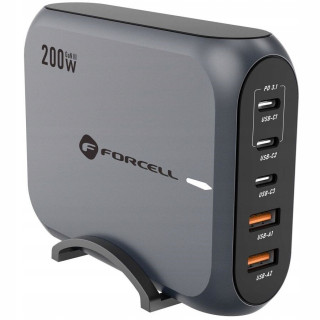 KOSTKA ŁAD SIEC FORCELL 3XUSB-C+2XUSB 200W 5A