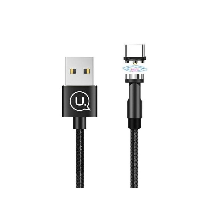 KABEL MAGNETYCZNY USB TYP-C USAMS 2.1A FAST BLACK