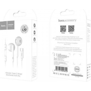 SŁUCHAWKI HOCO L10 TYP-C AUDIO WHITE