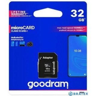 KARTA PAMIĘCI GOODRAM 32GB 10CL 95MB/S 4K