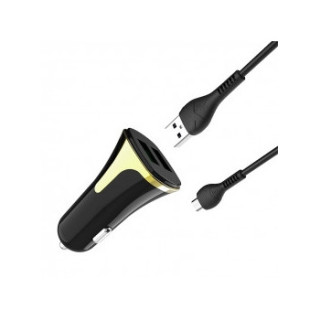 ŁAD SAMOCH HOCO 2XUSB QC3.0+KABEL IPHONE Z31