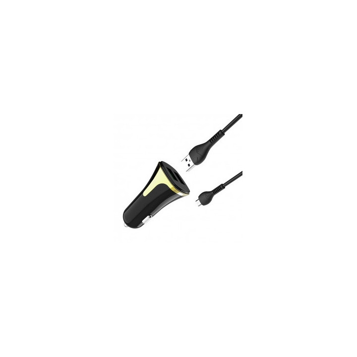 ŁAD SAMOCH HOCO 2XUSB QC3.0+KABEL IPHONE Z31
