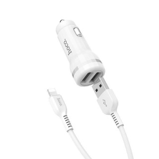 ŁAD SAMOCH HOCO STAUNCH MICRO 2XUSB 2.4A+KABEL Z27