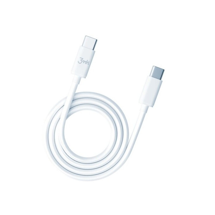 KABEL 3MK USB-C DO USB-C 1M PD100W WHITE