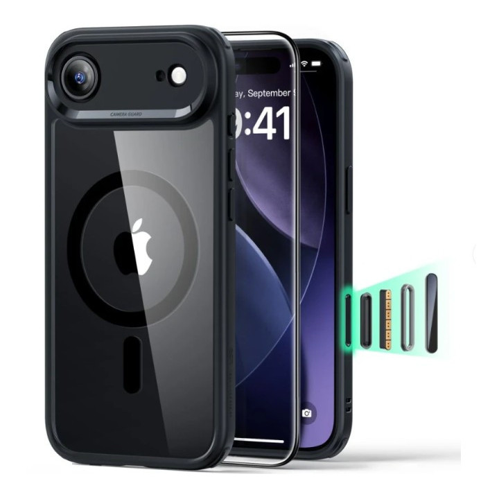 CASE ESR HYBRID MAG IPHONE 17 AIR CLEAR BLACK