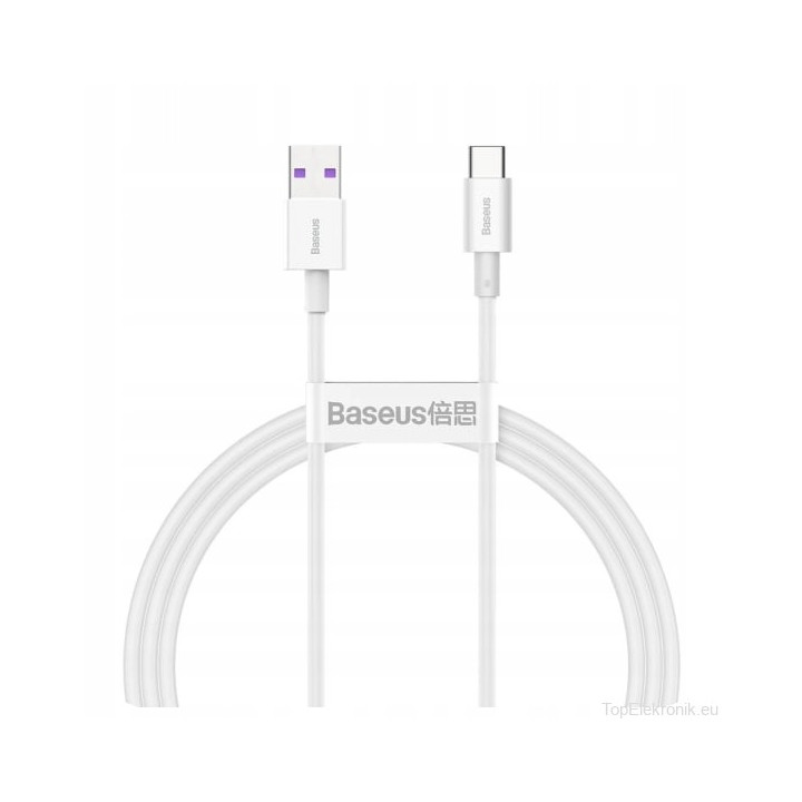 KABEL BASEUS USB TYP-C 66W PD 1M WHITE