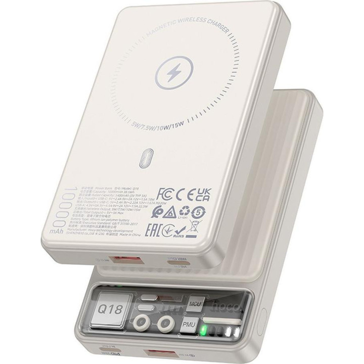 POWER BANK HOCO MAGSAFE 10 000MAH 22,5W WHITE