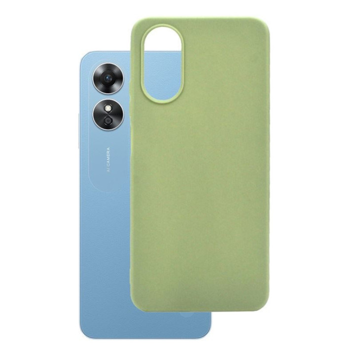 CASE SILICON OPPO A17 GREEN