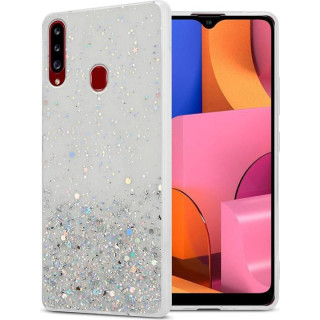 CASE GLITTER SAM GLAXY A20S SILVER