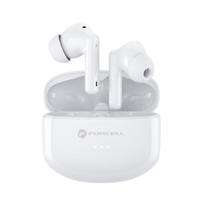 SŁUCHAWKI FORCELL BLUETOOTH F-AUDIO CLEAR WHITE