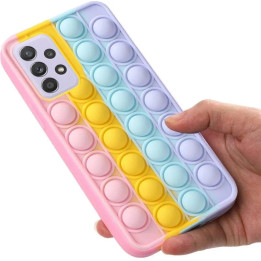 CASE PUSH BUBBLE SAM GALAXY A52 PINK/YELLOW