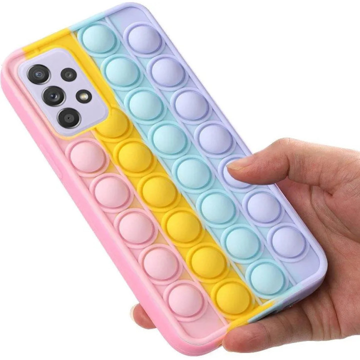 CASE PUSH BUBBLE SAM GALAXY A52 PINK/YELLOW