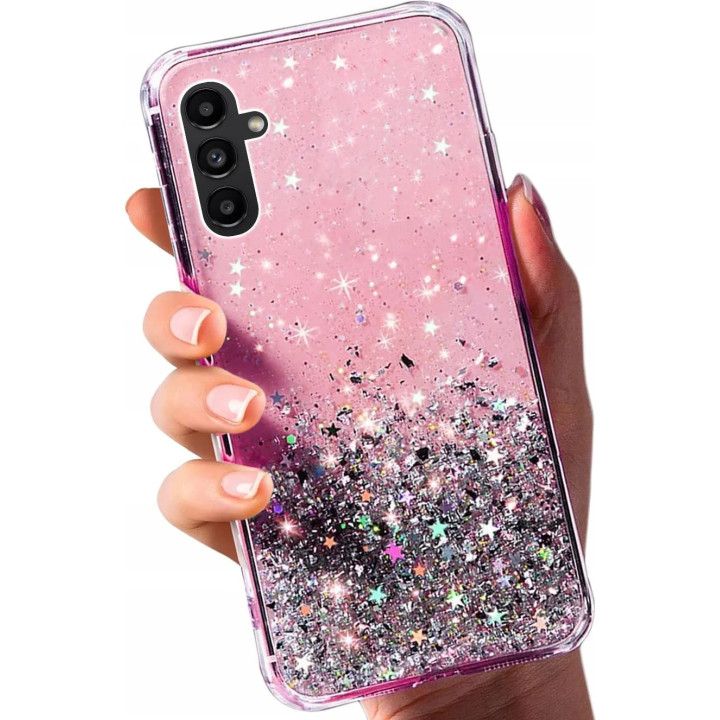 CASE GLUE GLITTER SAM GALAXY A25 A24 M34 PINK