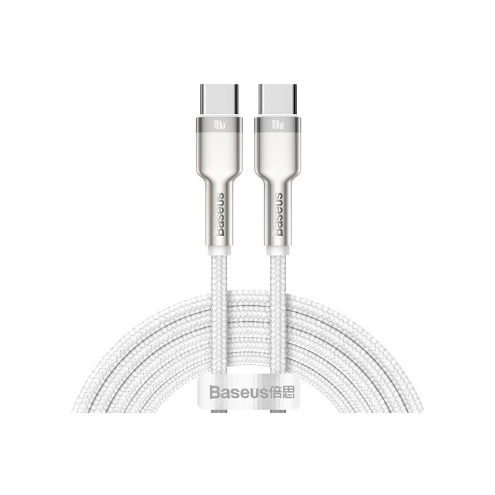 KABEL BASEUS USB-C DO USB-C PD100W 2M WHITE