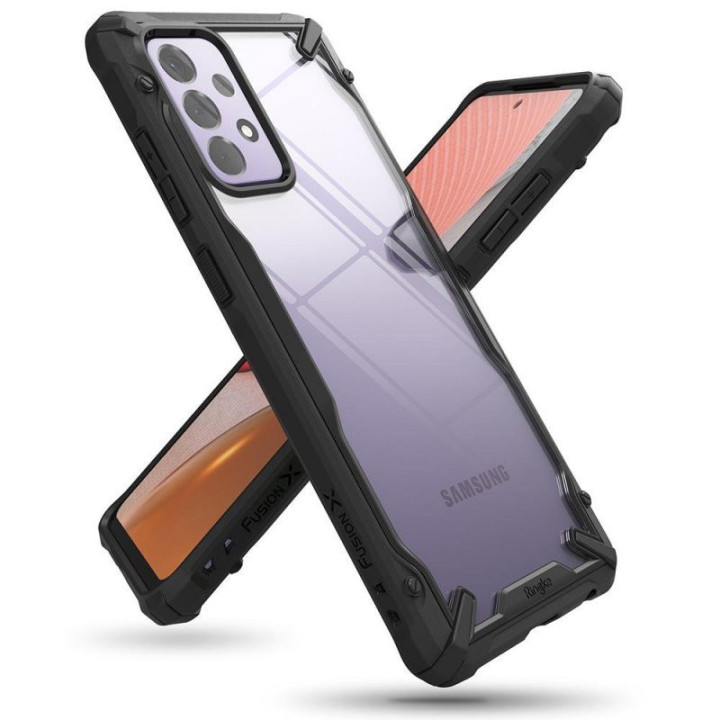 ETUI RINGKE FUSION X SAM GALAXY A72 BLACK