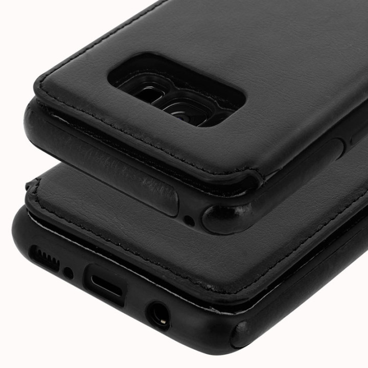 WALLET CASE FORCELL SAM GALAXY S8 PLUS BLACK