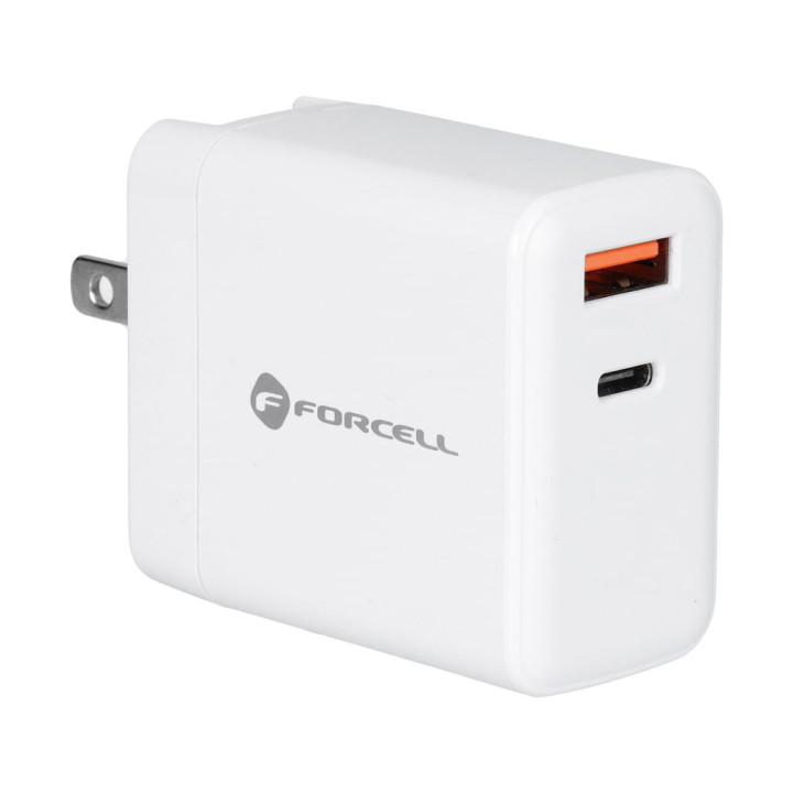 KOSTKA ŁAD SIE FORCELL USB-A+USB-C 45W GAN III WHI