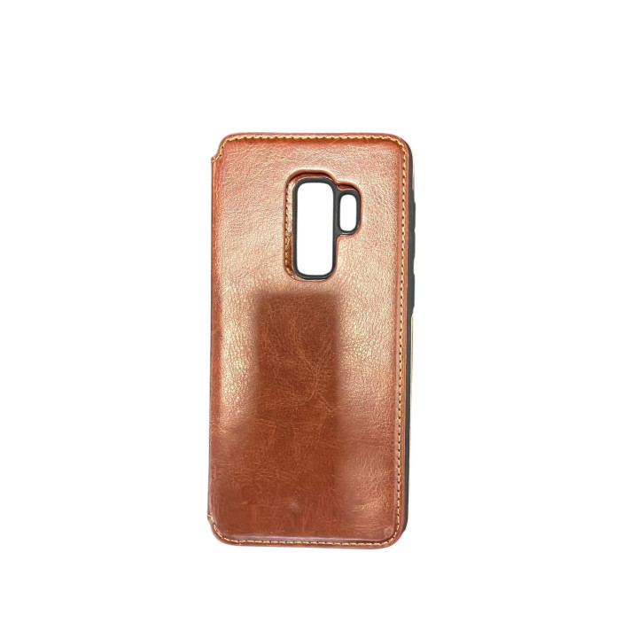 WALLET CASE FORCELL SAM GALAXY S9 PLUS BROWN