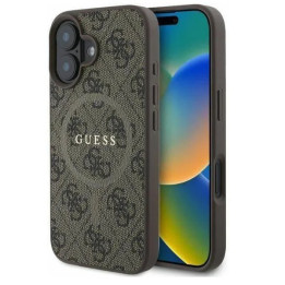 GUESS RING CLASSIC LOGO MAGSAFE IPHONE 16 BROWN