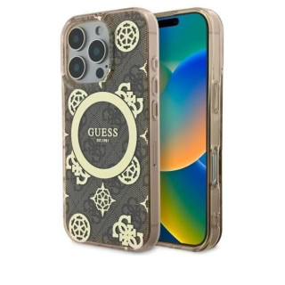 GUESS IML PEONY BACKGROUND IPHONE 16 PRO BROWN