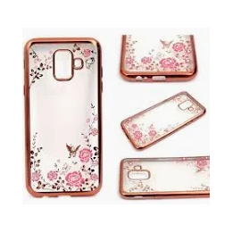 CASE FLOWER SAM GALAXY A6 CLEAR PINK