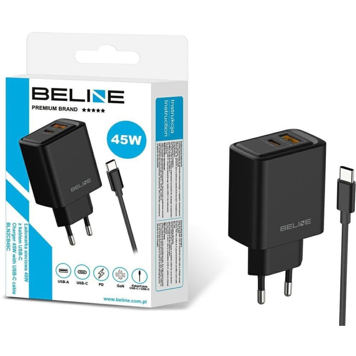 ŁAD SIEC BELINE 45W USB-A+USB-C+KABEL