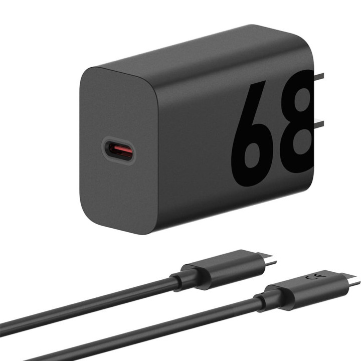 ŁAD SIEC MOTOROLA 68W USB-C+KABEL BLACK