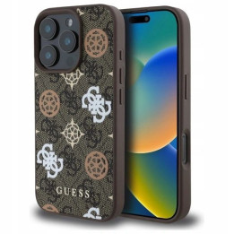 GUESS PEONY BACKGROUND MAGSAFE IPHONE 16 PRO BRWON