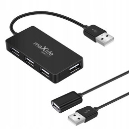 HUB MAXLIFE USB 2.0 4XUSB 0,15M+KABEL 1,5M