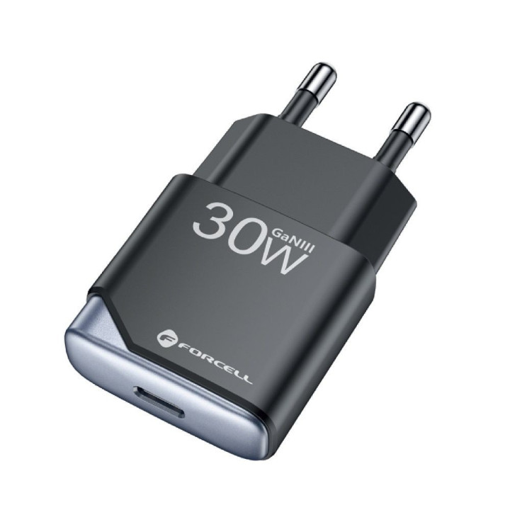 KOSTKA SIECOWA FORCELL 30W USB-C GAN3 BLACK