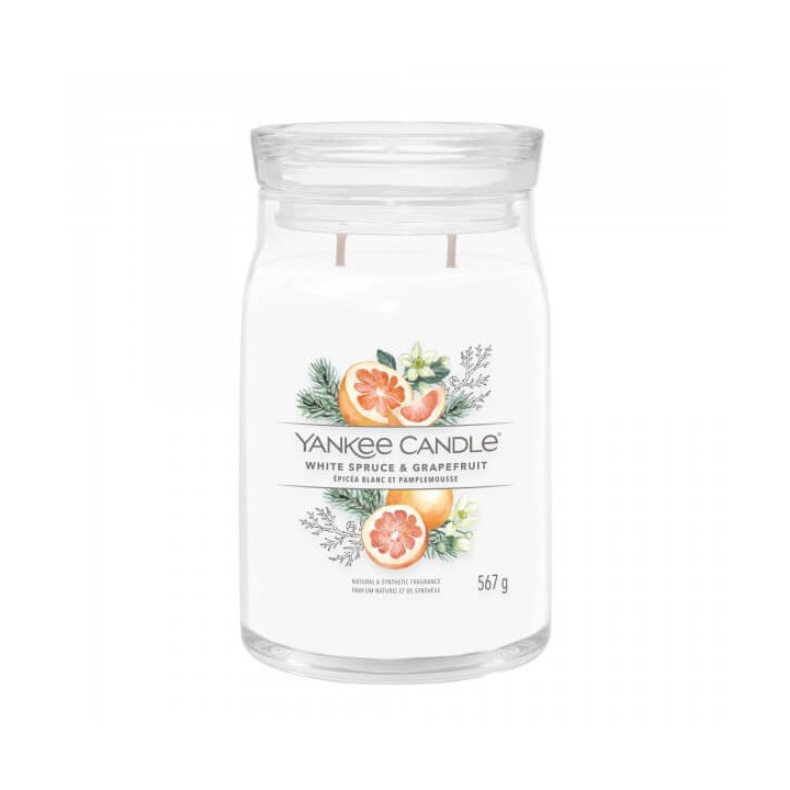 SŁOIK YANKEE CANDLE SIGNA 567G WHITE SPRUCE&GRAPEF