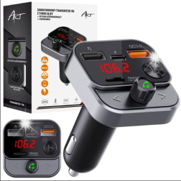 TRANSMITER ART USB-A+TYP-C 30W FM-84B BLACK