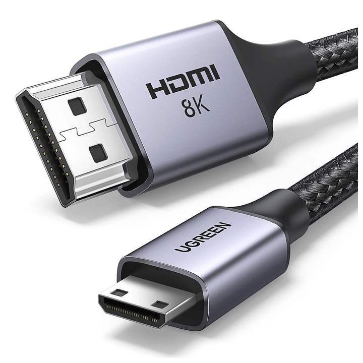 KABEL UGREEN MINI HDMI DO HDMI 1M 8K GRAY