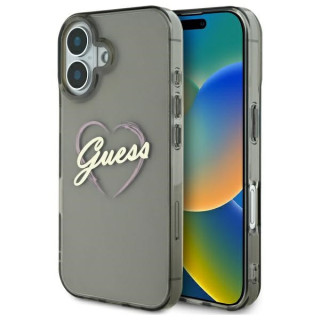 GUESS HARDCASE IML HEART IPHONE 16 BLACK