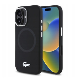 CASE LACOST CROCO LOGO MAGSAFE IPHONE 16 BLACK