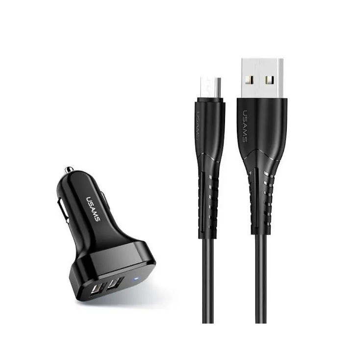 ŁAD SAMOCH SAMSUNG 2XUSB KABEL MICRO